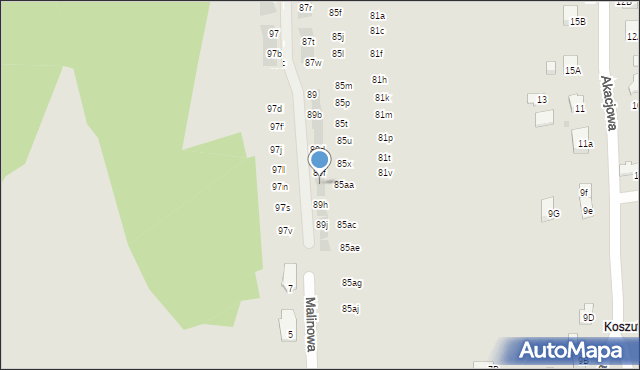 Wieliczka, Krzyszkowicka, 89g, mapa Wieliczka