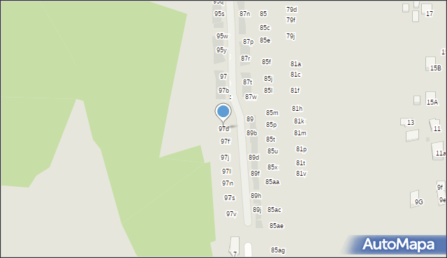 Wieliczka, Krzyszkowicka, 97d, mapa Wieliczka