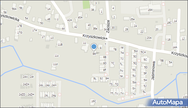 Wieliczka, Krzyszkowicka, 9A, mapa Wieliczka