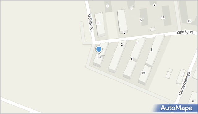 Wieliszew, Królewska, 13, mapa Wieliszew