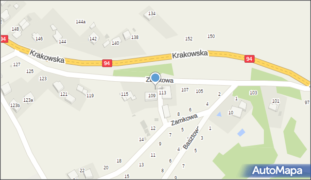 Wielka Wieś, Krakowska, 111, mapa Wielka Wieś