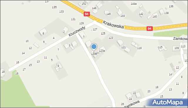 Wielka Wieś, Krakowska, 123b, mapa Wielka Wieś