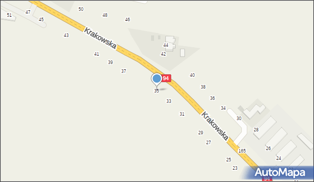 Wielka Wieś, Krakowska, 35, mapa Wielka Wieś