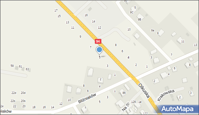 Wielka Wieś, Krakowska, 5, mapa Wielka Wieś