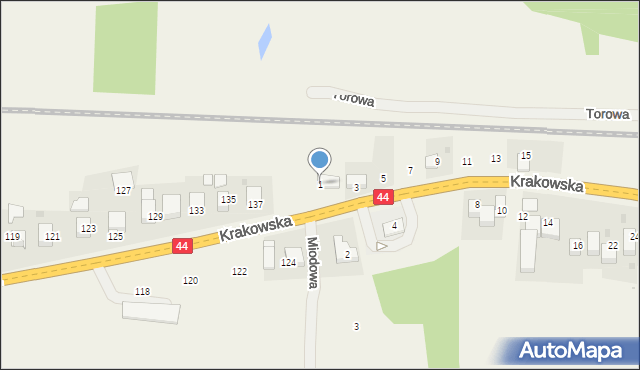 Wielkie Drogi, Krakowska, 1, mapa Wielkie Drogi