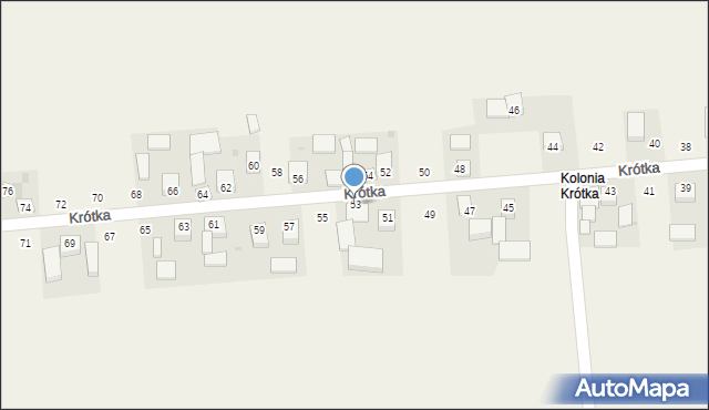 Wielmoża, Krótka, 53, mapa Wielmoża
