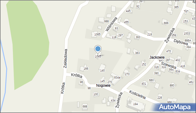 Wieprz, Krótka, 1045, mapa Wieprz