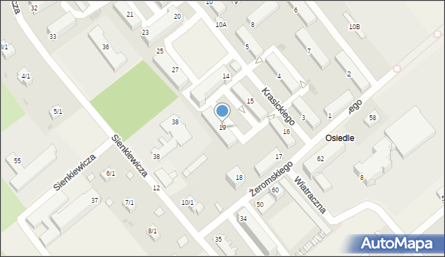 Wierzbica, Krasickiego Ignacego, bp., 19, mapa Wierzbica