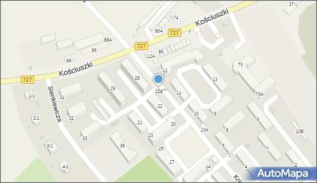 Wierzbica, Krasickiego Ignacego, bp., 22a, mapa Wierzbica