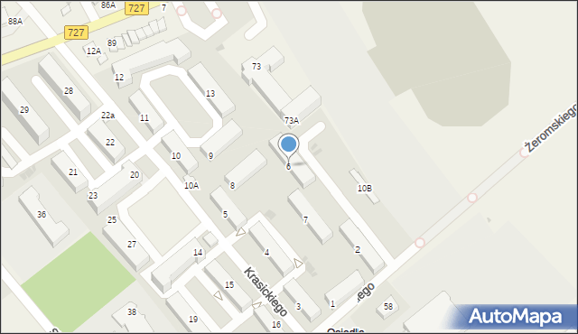 Wierzbica, Krasickiego Ignacego, bp., 6, mapa Wierzbica