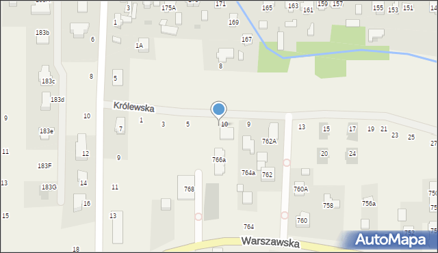 Wierzbin, Królewska, 7, mapa Wierzbin