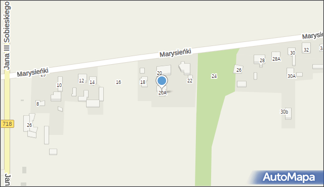 Wierzbin, Królowej Marysieńki, 20A, mapa Wierzbin