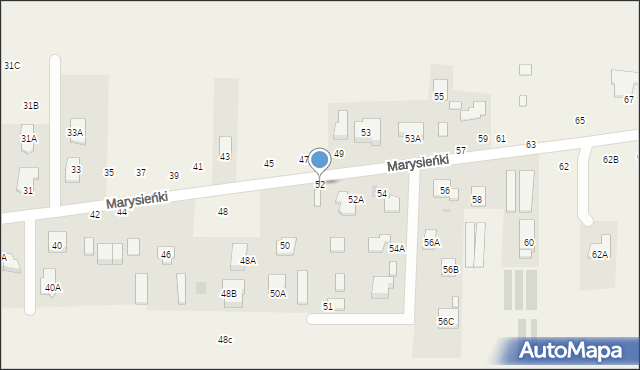 Wierzbin, Królowej Marysieńki, 52, mapa Wierzbin