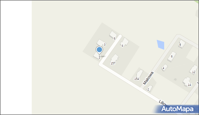 Wikielec, Krokusowa, 1, mapa Wikielec