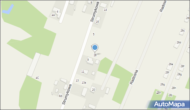 Wiktorów, Kraszewska, 18, mapa Wiktorów