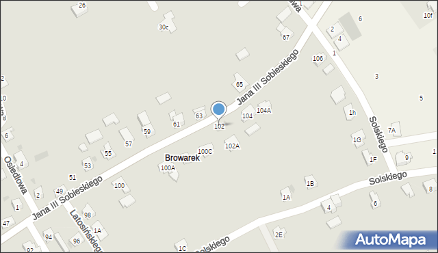 Wilamowice, Króla Jana III Sobieskiego, 102, mapa Wilamowice