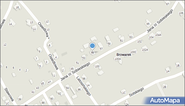 Wilamowice, Króla Jana III Sobieskiego, 55, mapa Wilamowice