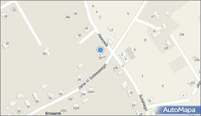 Wilamowice, Króla Jana III Sobieskiego, 67, mapa Wilamowice