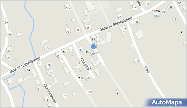 Wilamowice, Króla Jana III Sobieskiego, 82, mapa Wilamowice