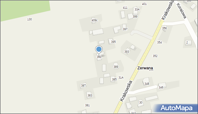 Wilczkowice, Krakowska, 391, mapa Wilczkowice