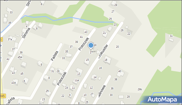 Wilkowice, Krokusów, 17, mapa Wilkowice