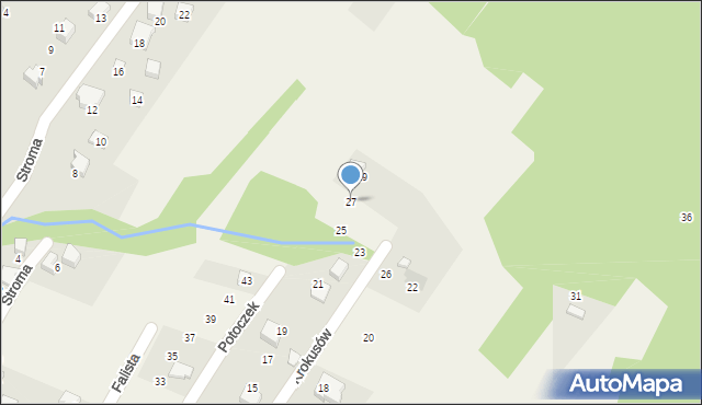 Wilkowice, Krokusów, 27, mapa Wilkowice