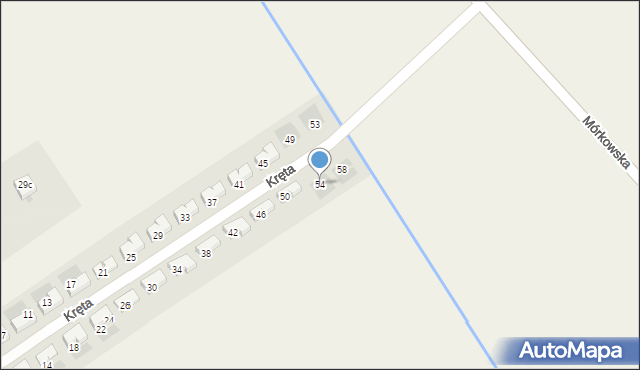 Wilkowice, Kręta, 54, mapa Wilkowice