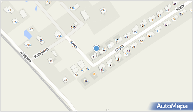 Wilkowice, Kręta, 7, mapa Wilkowice