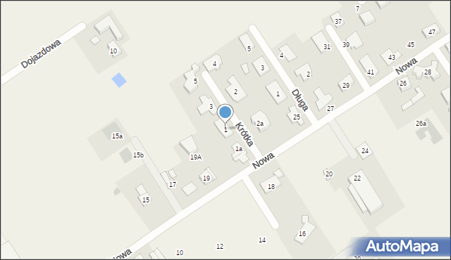 Wilkowice, Krótka, 1, mapa Wilkowice