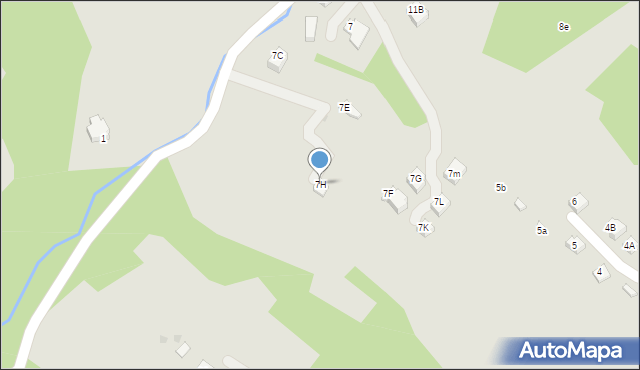 Wisła, Kręta, 7H, mapa Wisła