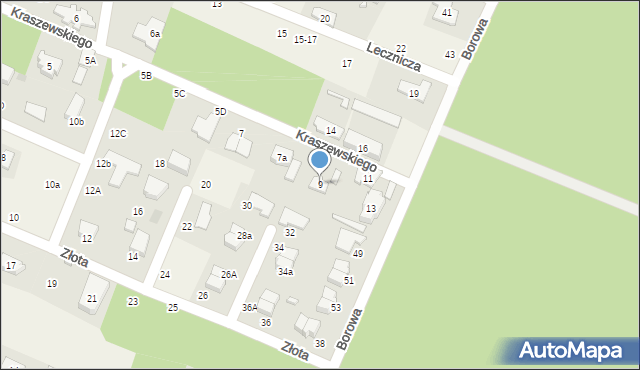 Wiśniowa Góra, Kraszewskiego Józefa Ignacego, 9, mapa Wiśniowa Góra