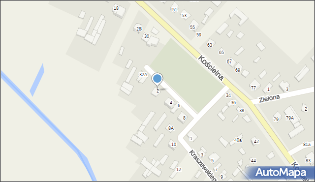 Wisznice, Kraszewskiego Józefa Ignacego, 2, mapa Wisznice