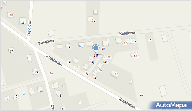 Witkowo Drugie, Kresowian, 14F, mapa Witkowo Drugie