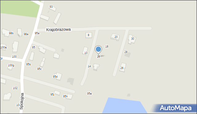 Włocławek, Krajobrazowa, 16, mapa Włocławka