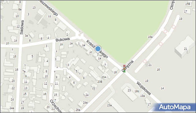 Włocławek, Kraszewskiego Józefa Ignacego, 1b, mapa Włocławka