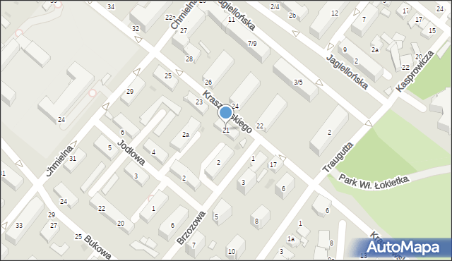 Włocławek, Kraszewskiego Józefa Ignacego, 21, mapa Włocławka