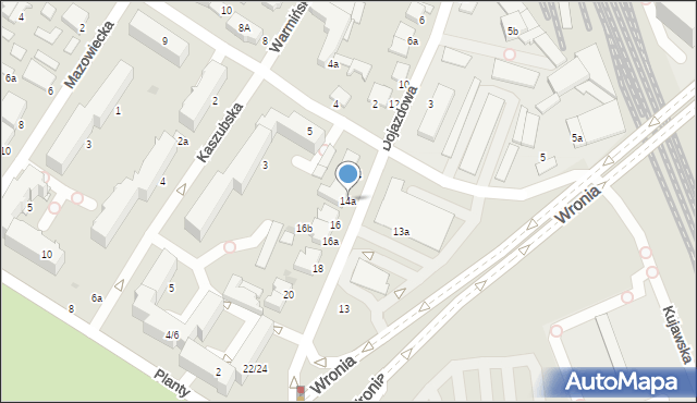 Włocławek, Kruszyńska, 14a, mapa Włocławka