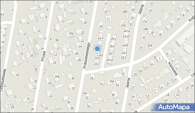 Włodawa, Kraszewskiego, 23/4, mapa Włodawa