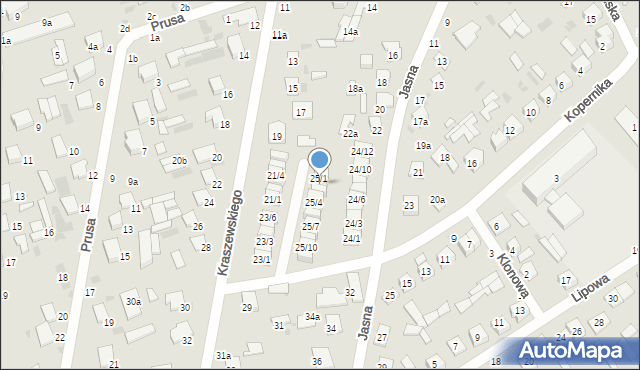 Włodawa, Kraszewskiego, 25/2, mapa Włodawa