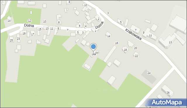 Włodowice, Krakowska, 14a, mapa Włodowice