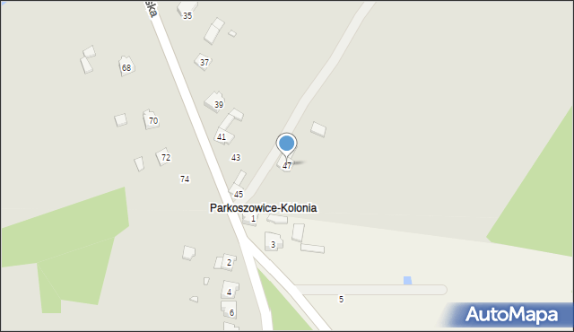 Włodowice, Krakowska, 47, mapa Włodowice