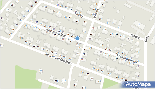 Włoszczowa, Kraszewskiego Józefa Ignacego, 25, mapa Włoszczowa