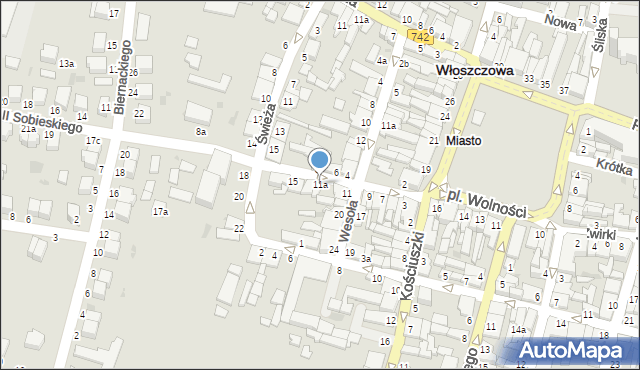 Włoszczowa, Króla Jana III Sobieskiego, 11a, mapa Włoszczowa