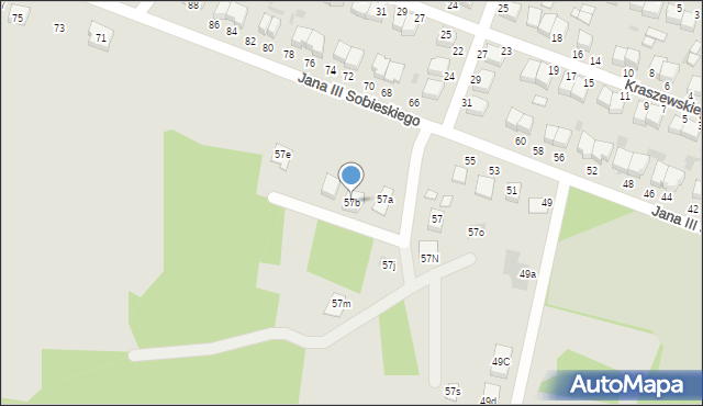 Włoszczowa, Króla Jana III Sobieskiego, 57b, mapa Włoszczowa