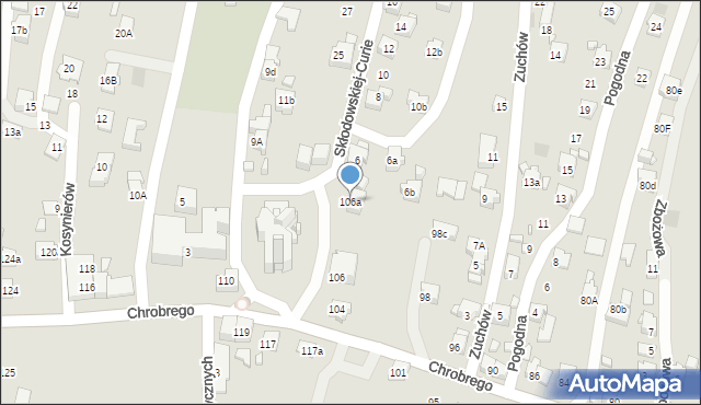 Wodzisław Śląski, Króla Bolesława Chrobrego, 106a, mapa Wodzisławia Śląskiego