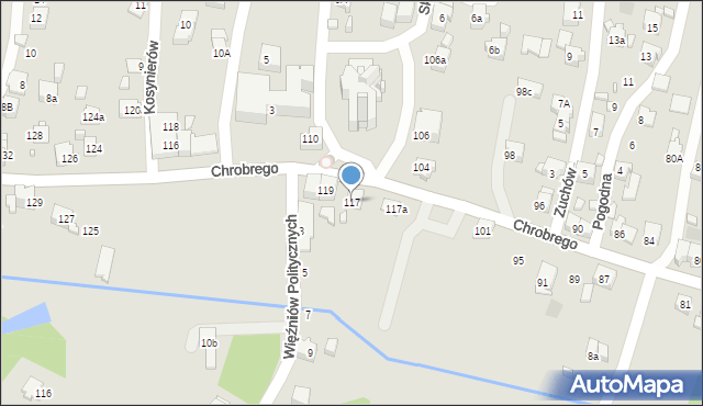 Wodzisław Śląski, Króla Bolesława Chrobrego, 117, mapa Wodzisławia Śląskiego