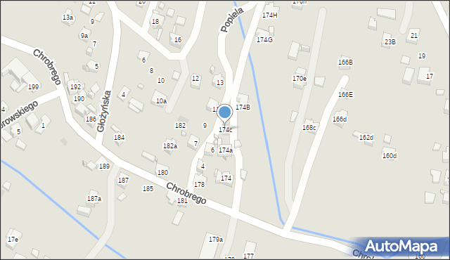 Wodzisław Śląski, Króla Bolesława Chrobrego, 174c, mapa Wodzisławia Śląskiego