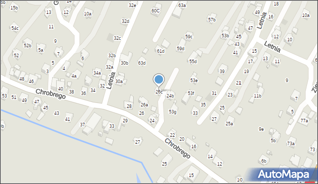 Wodzisław Śląski, Króla Bolesława Chrobrego, 26c, mapa Wodzisławia Śląskiego