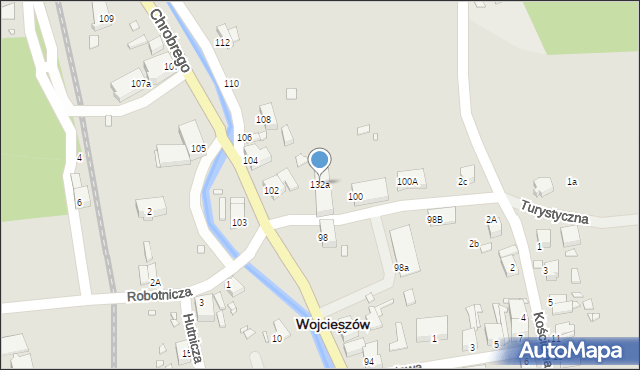 Wojcieszów, Króla Bolesława Chrobrego, 132a, mapa Wojcieszów