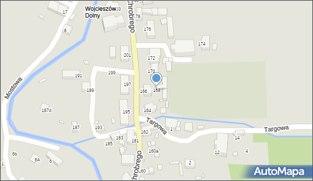 Wojcieszów, Króla Bolesława Chrobrego, 168, mapa Wojcieszów